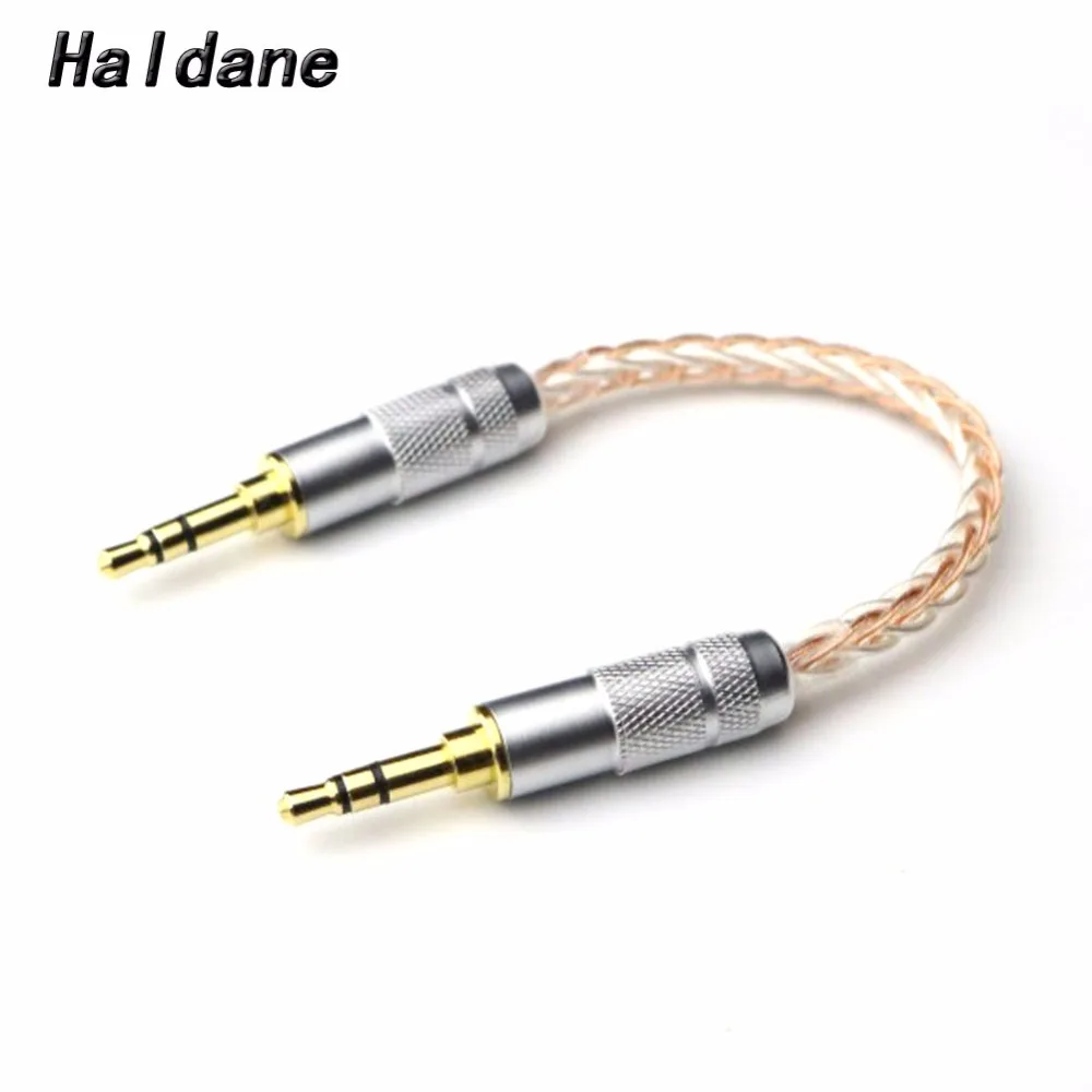 

Haldane 10cm 8Croes Copper Silver Mixed 3.5mm Male to 3.5mm Male Stereo Audio Hifi Audio Cable AUX Adapte Cable