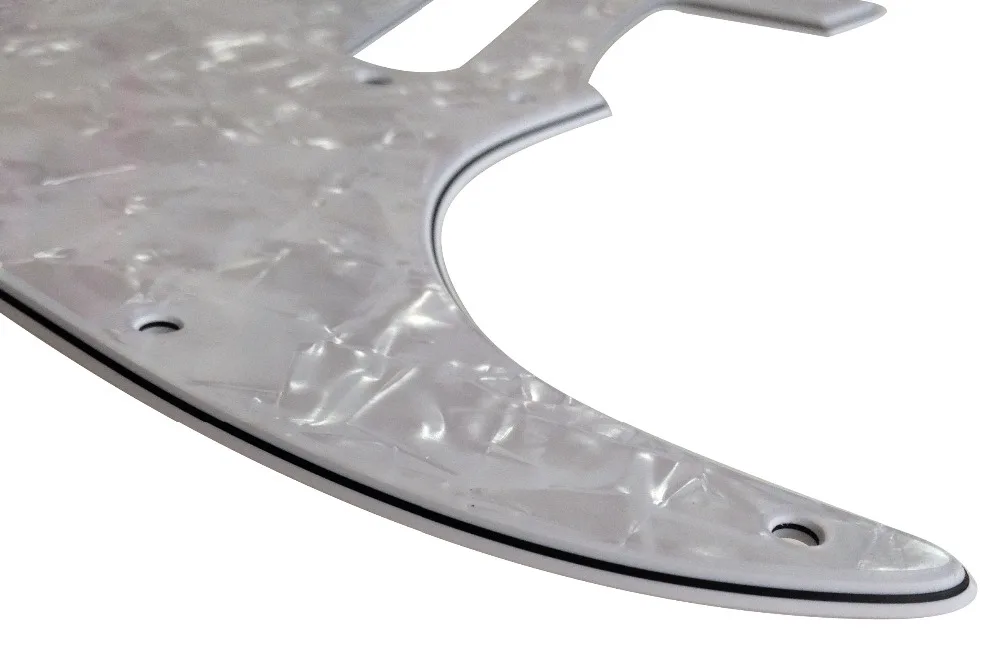 Pleroo Custom Guitar pickgaurd - For 57' 8 Screw Hole Standard St SSS Guitar pickguard Scratch Plate ,  4 Ply White Pearl