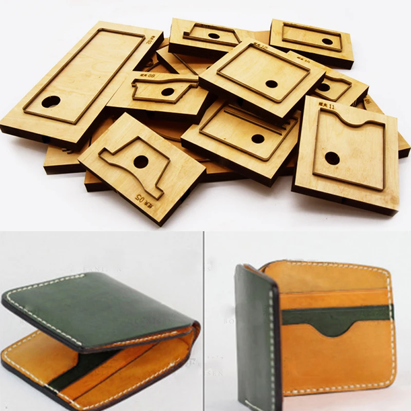 DIY leather craft 110x95x15mm card holder folded wallet  die cutter knife mould hand machine punch tool pattern 5pcs/set