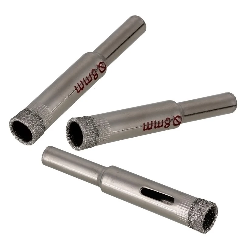 Imagem -02 - Acessórios de Broca Revestidos a Diamante Buraco Saw Cortador de Granito de Vidro Abridor Bits para Ferramentas Elétricas Ferramenta de Broca mm 10 Pcs por Conjunto