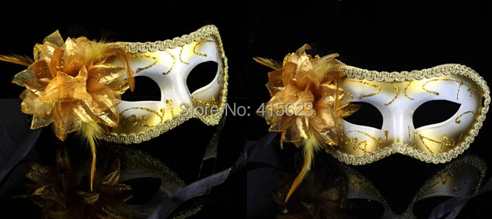 

Party Mask Christmas Masquerade Hallowmas Festive Masks Sexy Women Flower Feather Half Face Eyemask Performance Props