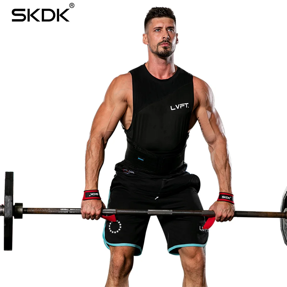 SKDK 2pcs 1 Pair Gym Fitness Weight lifting Grip Straps Dumbbell Hand Grips Training Wrist Support  Bands for barbell Pull up