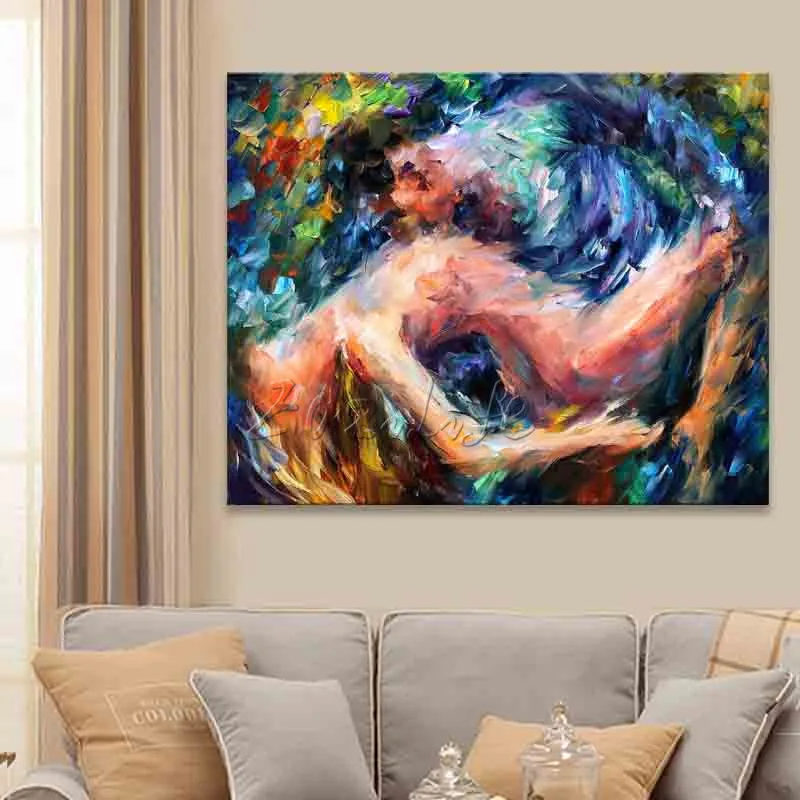 

Lovers nude oil painting Sexy wall art oil painting Nude women Oil painting on canvas art hight Quality Hand-painted Painting 11