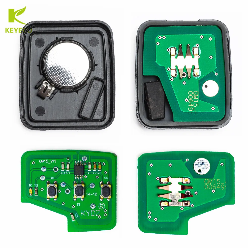 KEYECU nowy, nieobcięty pilot zdalnego sterowania bezkluczykowego 3 przyciski 433 MHz ID46 Chip dla Chevrolet Captiva 2008-2013 FCC: OKA-151T