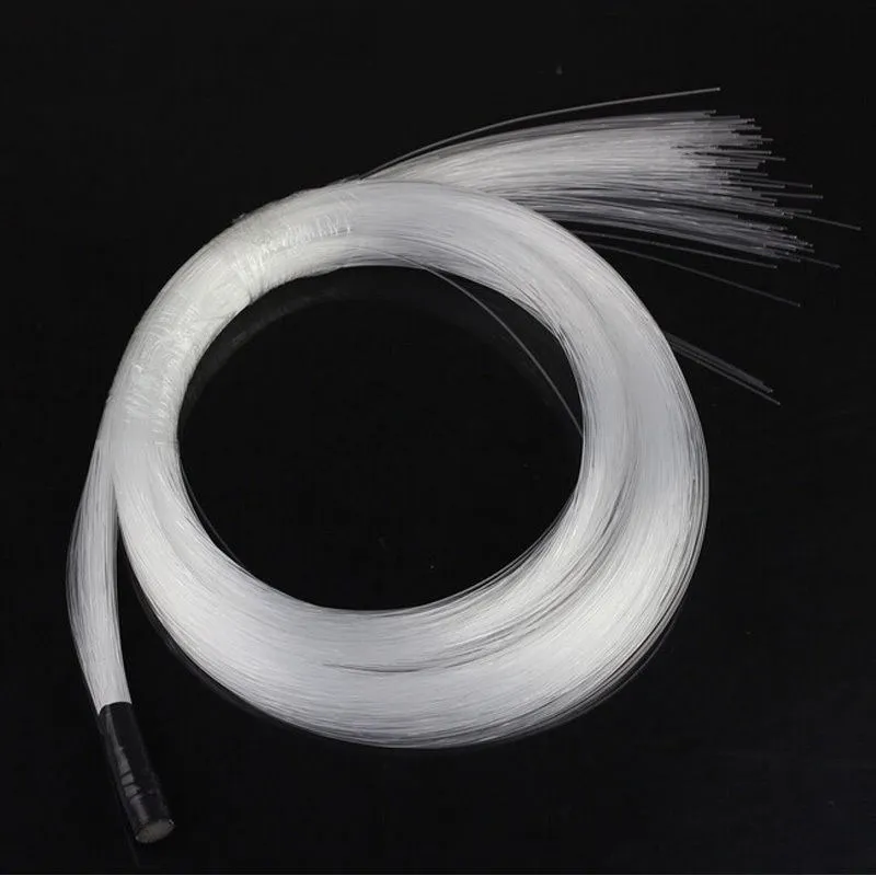 

1.0mm(D) PMMA plastic fiber optic cable 2M(L) LED f/light engine Star ceiling hanging DIY Sky decor End glow 50~1000PCS optional