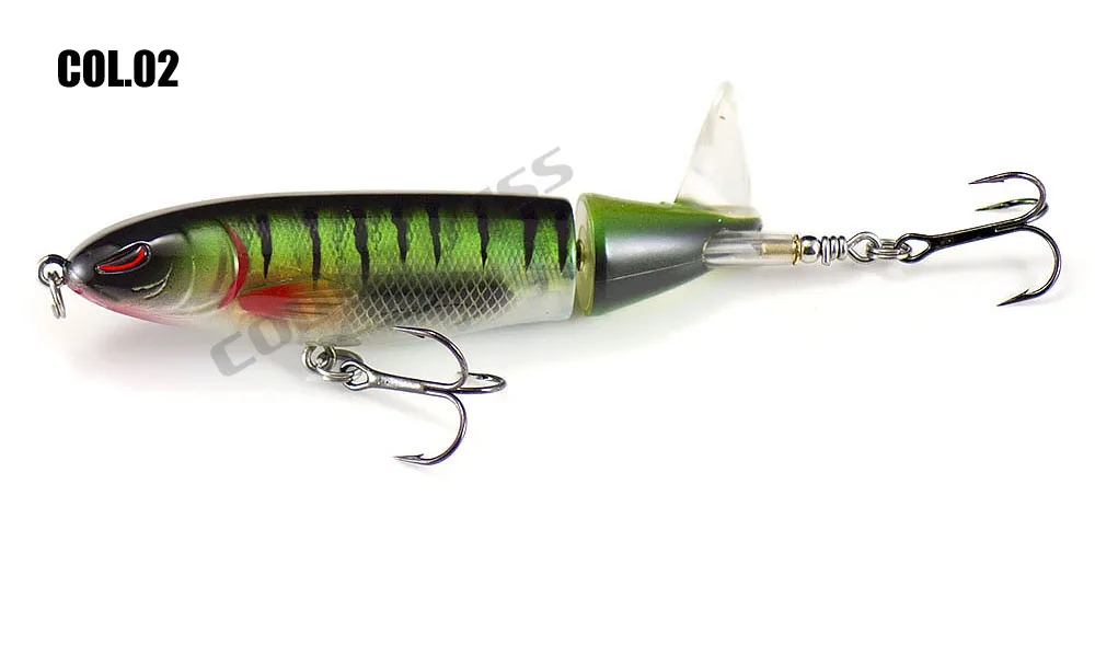 Countbass Surface Whopper Plopper mit VMC-Haken 110 mm 4-21/64 Zoll 19,7 g 11/16 oz., Wobbler Popper Topwater Soft Rotating Tail – Detail 10