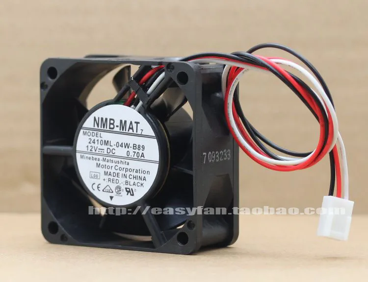 NEW NMB-MAT Minebea 2410ML-04W-B80/B89 6025 6CM Double Ball bearing 12V 0.70A cooling fan