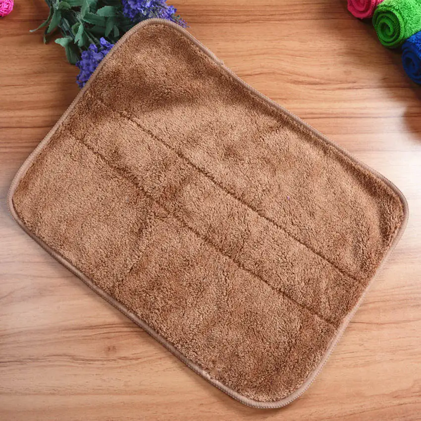 Double Thickened Coral Velvet Microfiber Buffing Towels, Car Cleaning Cloth, Floor Rags, Family Cleaning, 30*40cm, 5Pcs