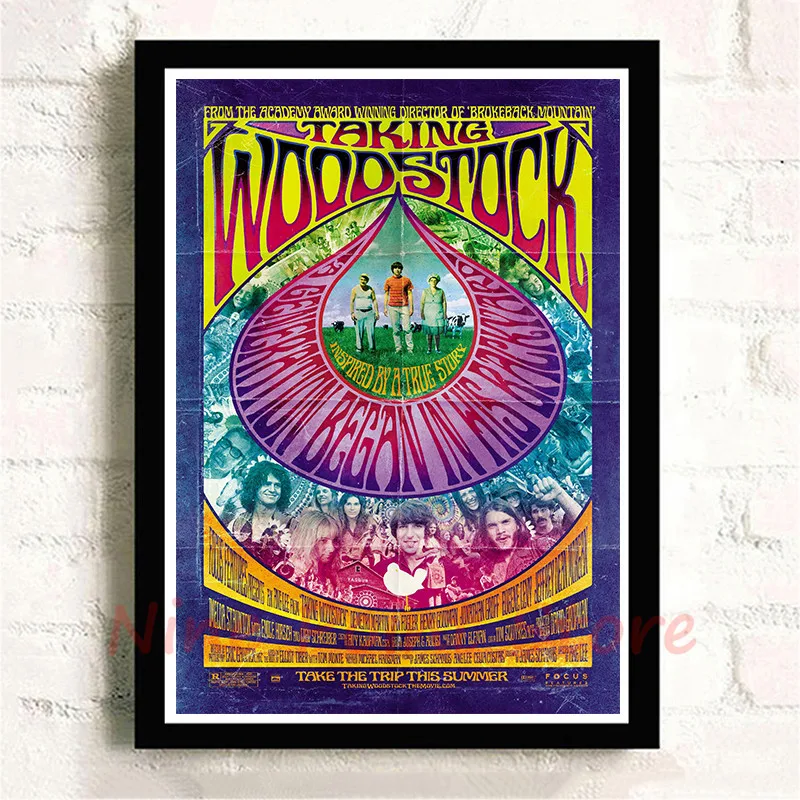 Woodstock rock music festival Coated Paper Posters decorative painting classic poster paper Frameless