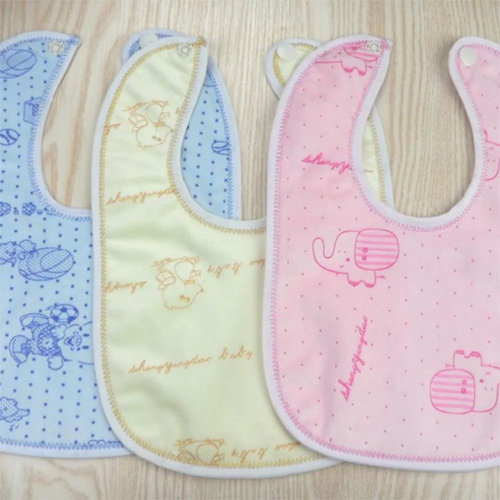 hot sale Random Color Random Style Baby Bib Velvet Waterproof Baby Care Feeding Printing Bibs Towel Multi Color BB17