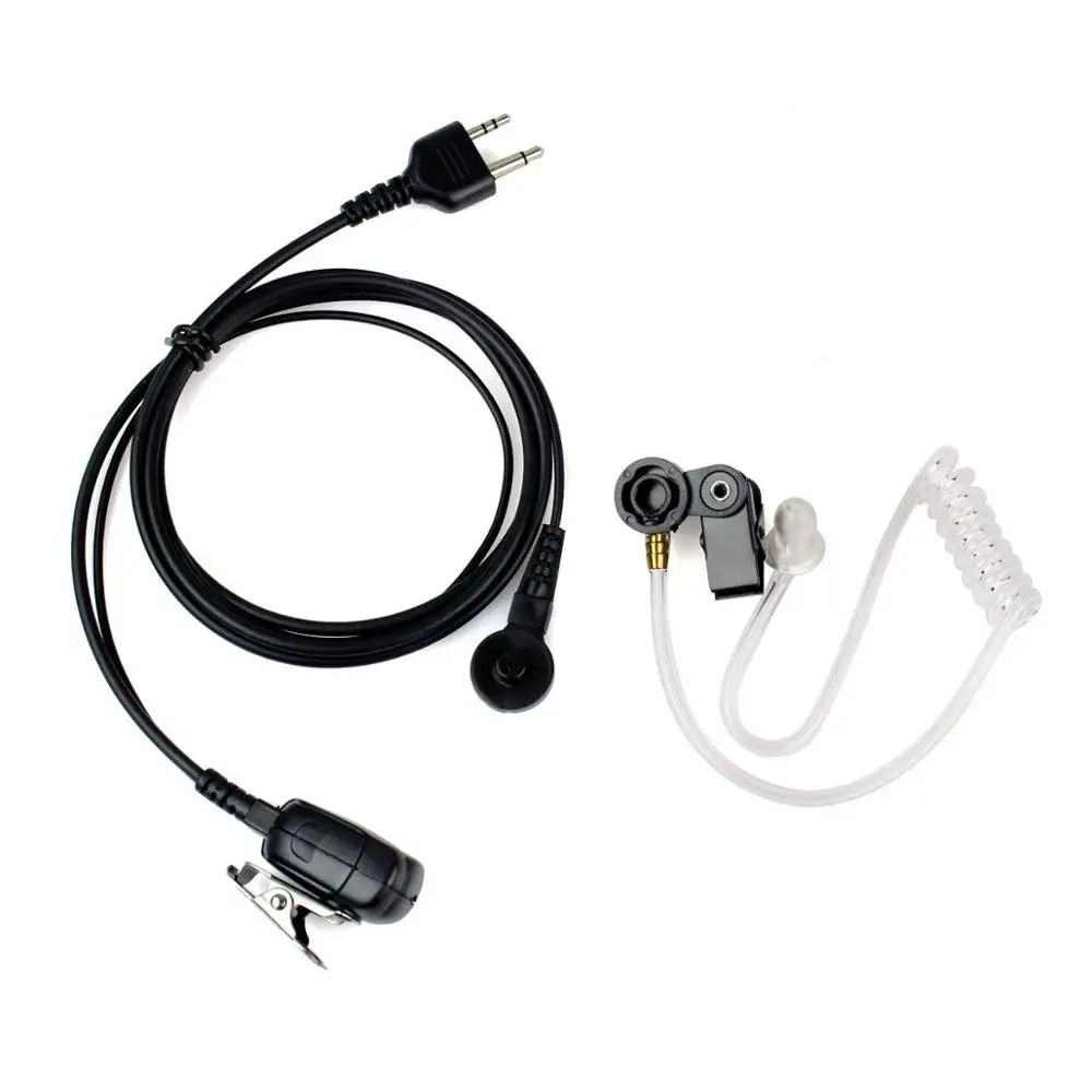 2 Pin Acoustic Tube Earpiece Mic PTT Headset for Midland LXT GXT 75-810 75-786