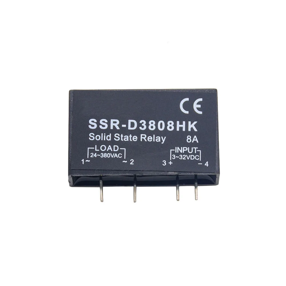 PCB dedykowane z pinami SSR-D3808HK 8A Przekaźnik półprzewodnikowy DC-AC SSR D3808HK
