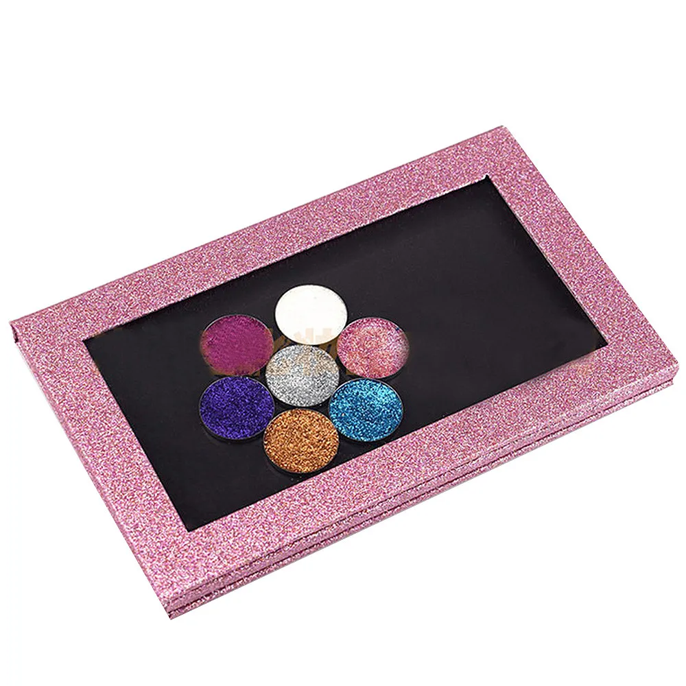 DIY Empty magnetic eyeshadow palette Black Glitter Fashion professional makeup tool eye shadow plate blusher cosmetics