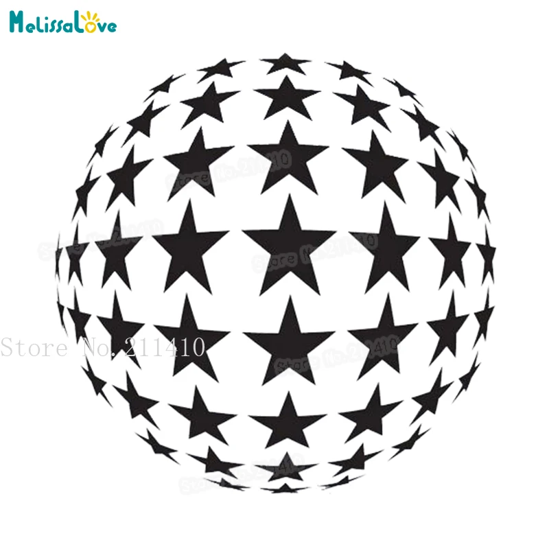 New Design Wall Sticker BIG Circle of Stars Disco Decals Home Decor For Living Room Bedoom Self-adhesive Vinyl Art Murals YT010