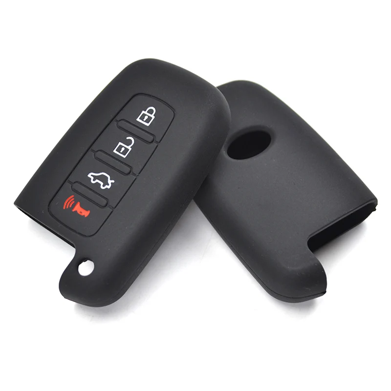 4 Button Silicone Car Remote Key Fob Shell Cover Case For Hyundai Kia Borrego Forte Optima Rio Sorento Soul Sportage Skin Holder
