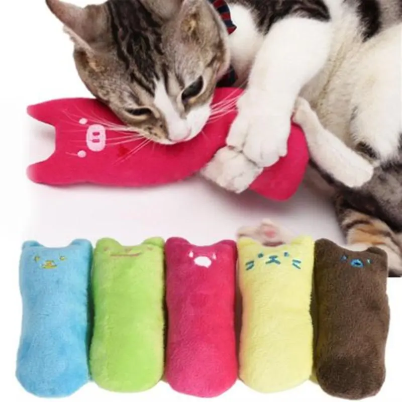 1 Pc Random Color Catnip Cat Toys Pillow Interactive Cat Toy Catnip Pet Supplies Pillow Thumb Teeth Grinding Bite Mint Cat Toy