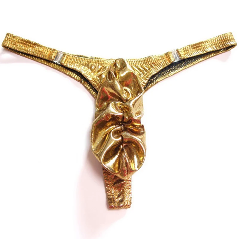 string homme Mens Lingerie Gay Jockstrap Tanga Thong Men Shiny Ruched Pouch Panties G-string Thong Bikini Underwear for Men