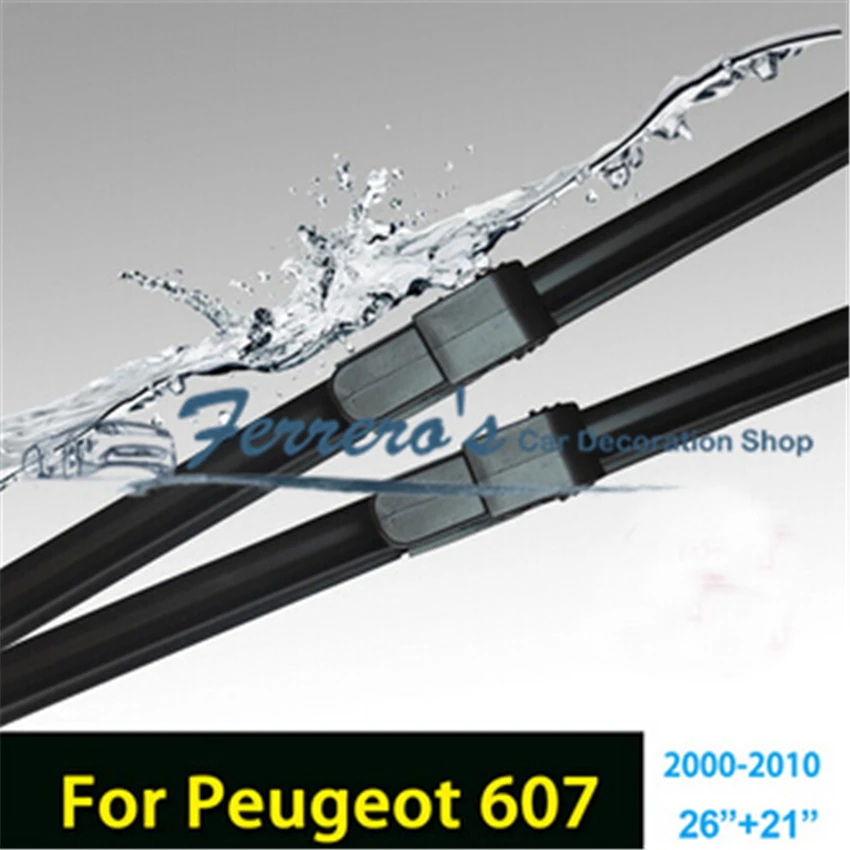 2pcs/Lot Car Styling Stickers Wiper Blades For Peugeot 607 (2000-2010) 26