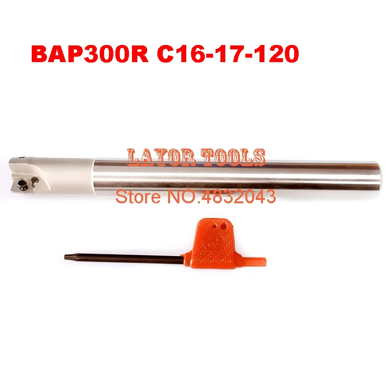 Milling Cutter BAP300R C16-17-120 Bore Indexable Shoulder End Mill Arbor,Mill Cutting Tools,Insert of carbide inserts APMT1135