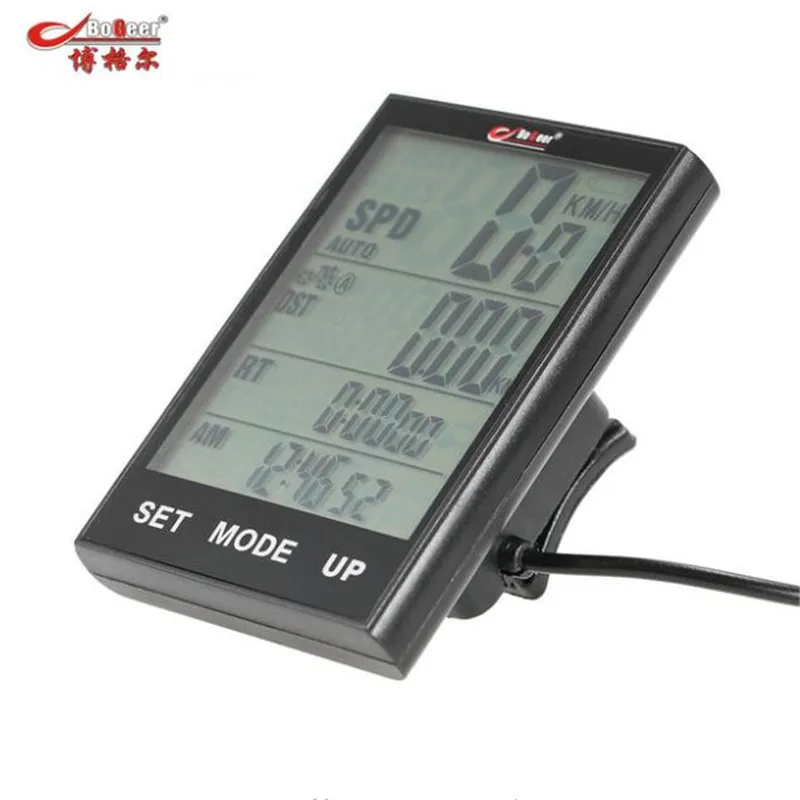 BOGEER Waterproof Bicycle Computer With Backlight Wireless Wired Bicycle Computer Bike Speedometer Odometer Bike Stopwatch