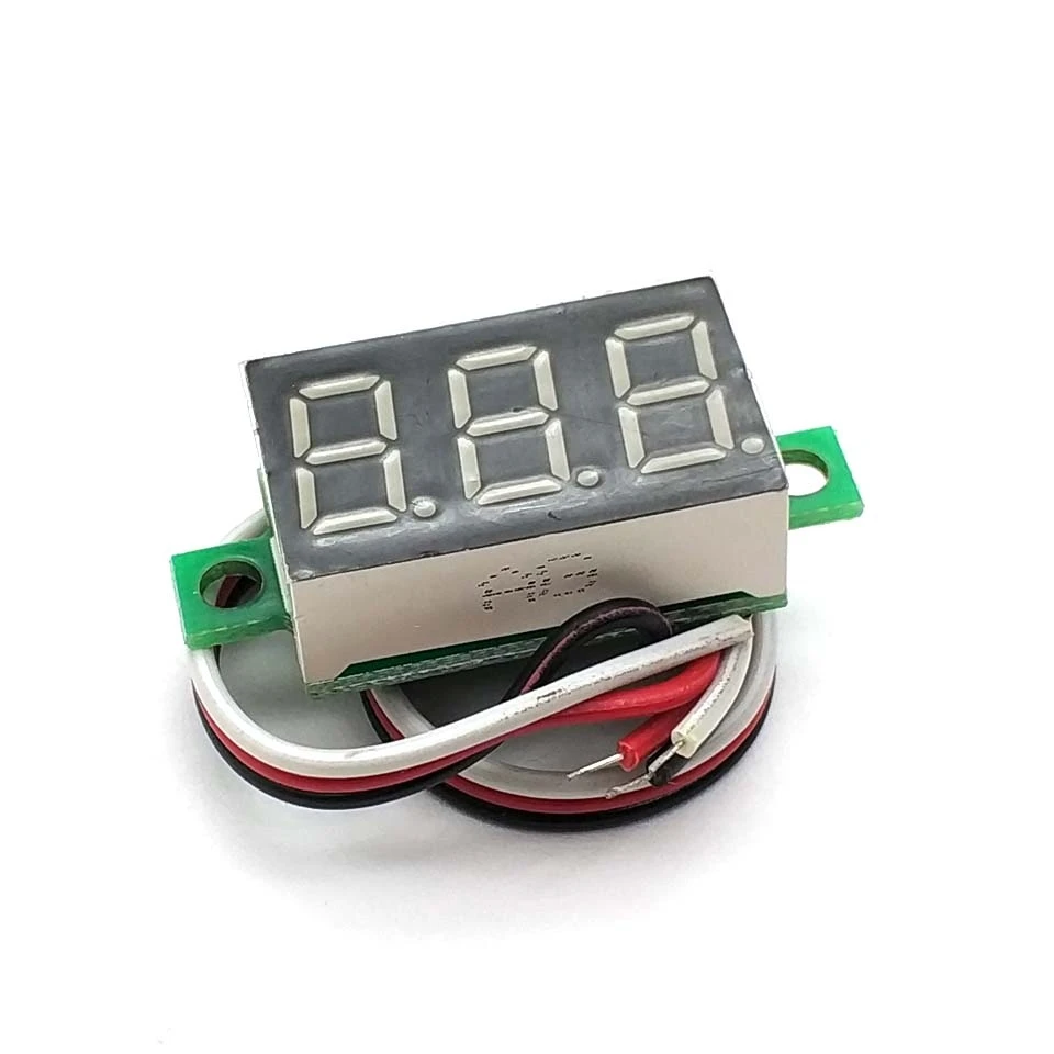 0.36 بوصة صغيرة شاشة الكريستال السائل الفولتميتر مقياس التيار الكهربائي الفولتيميترو أمبير الرقمية تيار مستمر 2.5-30 فولت LED الفولتميتر الرقمي الصغير مقياس التيار الكهربائي