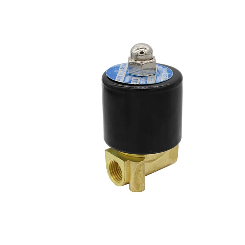 Válvula solenoide elétrica, 12v, 24v, 220v, de liga de zinco, fechada normalmente, válvula de controle pneumática para óleo, gás