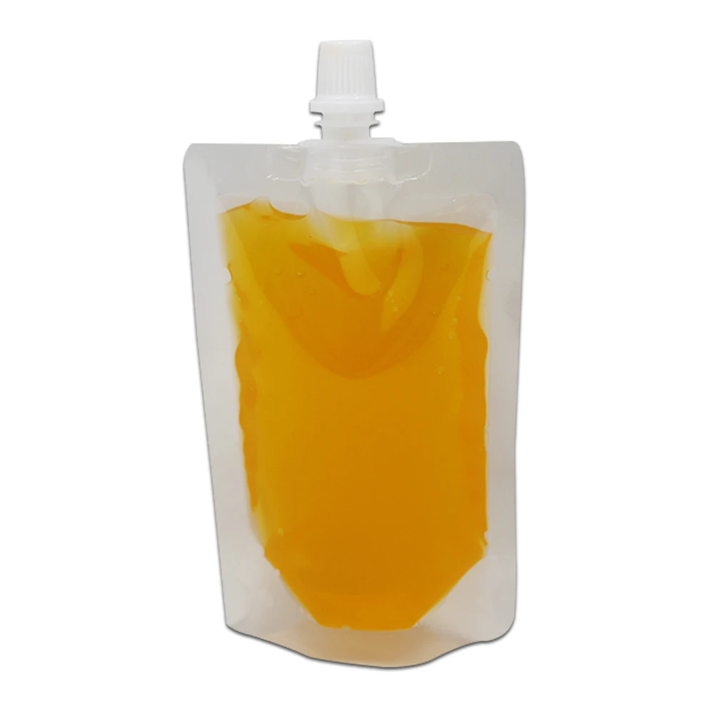 50Pcs/ Lot 250ml Mini 10*17cm Transparent Spout Bag Moisture Proof Stand Up 3.93\