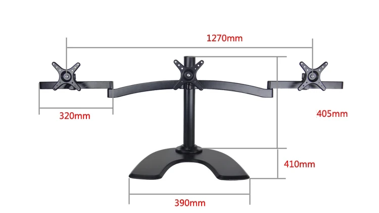 360 draaien grote basis 10 "-27" 8 kg aluminium 100x100 meerdere lcd monitor arm stand basis grote computer beugel