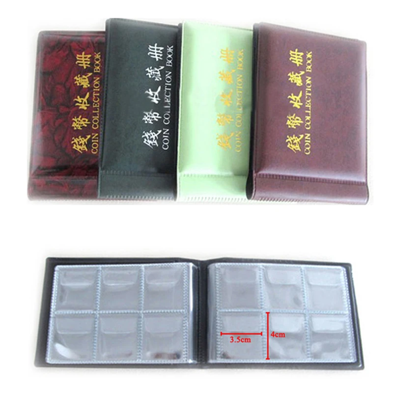 10 Trang 60 Túi Album Cho Đồng Tiền Bộ Sưu Tập Sách Trang Trí Nhà Cửa Album Ảnh PVC Đồng Xu Album Giữ Bộ Sưu Tập Sách