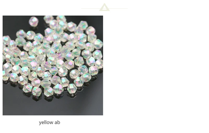 4mm shiny metall farbe doppelkegel perlen 5238 glas Perlen halb überzogene farbe Perlen kristall schmuck perlen für Schmuck Machen 120 teile/los – Detail 16