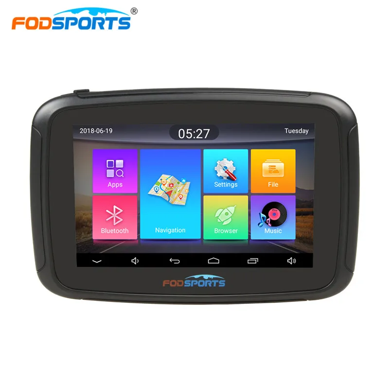 

GPS-навигатор Fodsports для мотоцикла, водонепроницаемость IPX7, 1 ГБ ОЗУ, 16 Гб ПЗУ, Android 6,0, Wi-Fi, Bluetooth, автомобильный навигатор, бесплатные карты