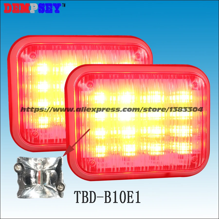 

Dempsey Big size Square 3W LED Warning Surface Mount Emergency Ambulance lights DC12/24V Red LED Warning Lights(TBD-B10E1)