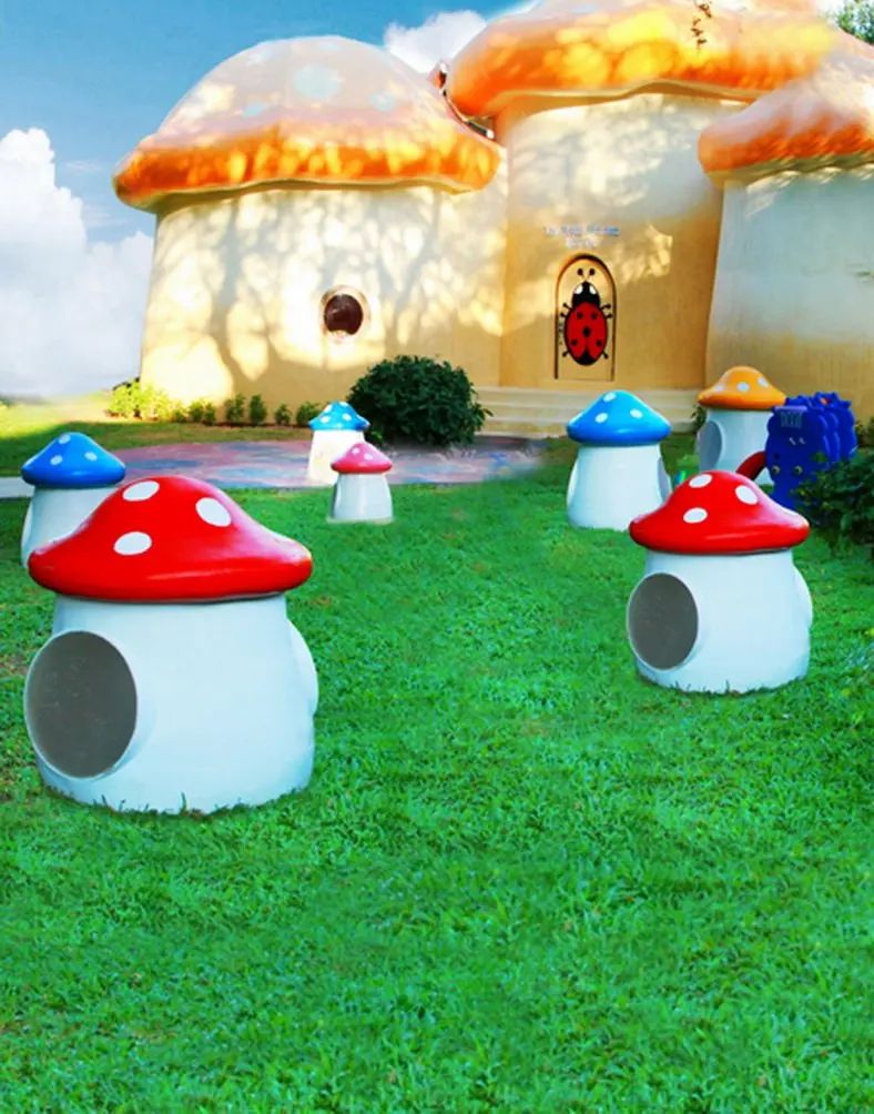 Fondos de fotografía de casa para niños, seta de dibujos animados de 5x7 pies, accesorios para fotos, Fondo de estudio