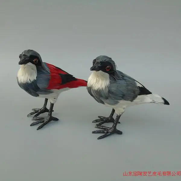 

simulation cute shrike 17x15cm model polyethylene&furs bird model home decoration props ,model gift d520