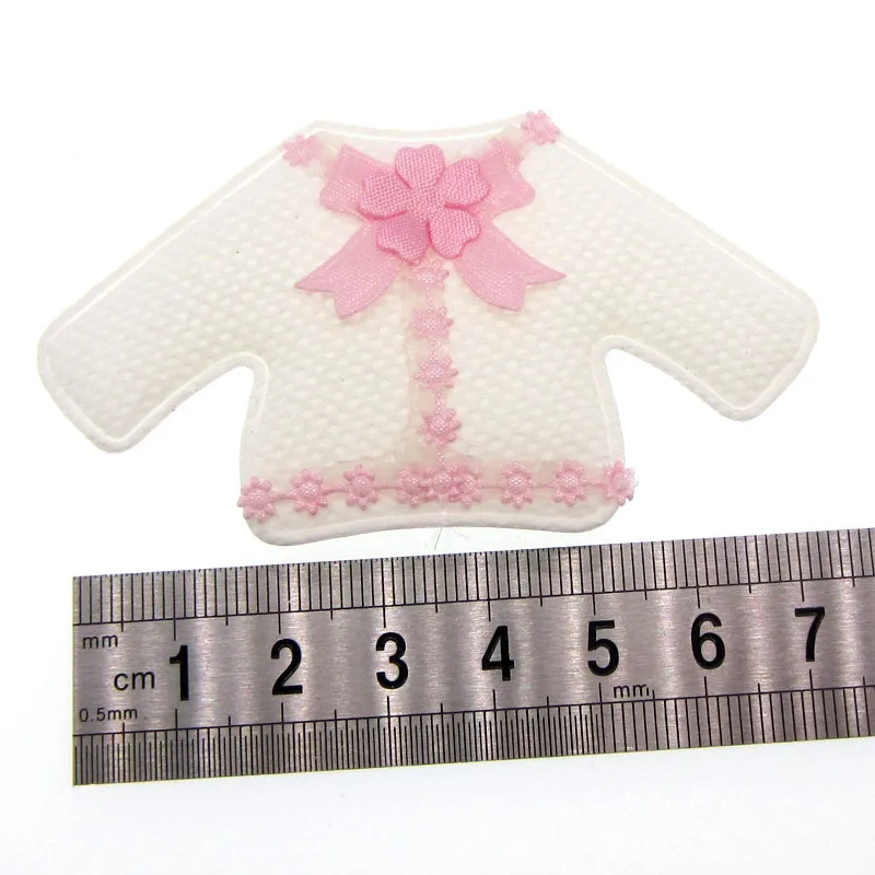 24Pcs Handmade Fabric Baby Cardigan Applique For Baby Shower Baptism Gender Reveal Party Table Embellishments Decoration