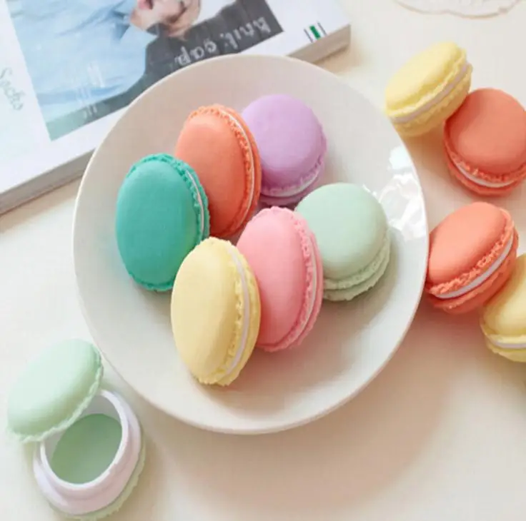 

1000 pcs Sweet Macarons Storage Box Candy Color For Jewelry Earring Outing Boxes Living Essential SN315