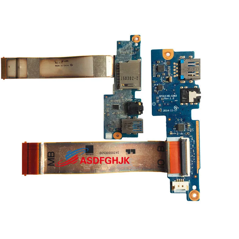 

GENUINE For Lenovo Yoga3 14 3-1470 Audio USB SD Card Reader Board BTUU1 NS-A383 REV: 1.0 NS-A381 DA30000ES30