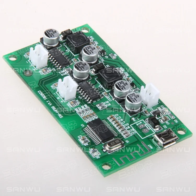 Bluetooth power amplifier board Bluetooth speaker modification board 2x6W rechargeable lithium battery with charging management