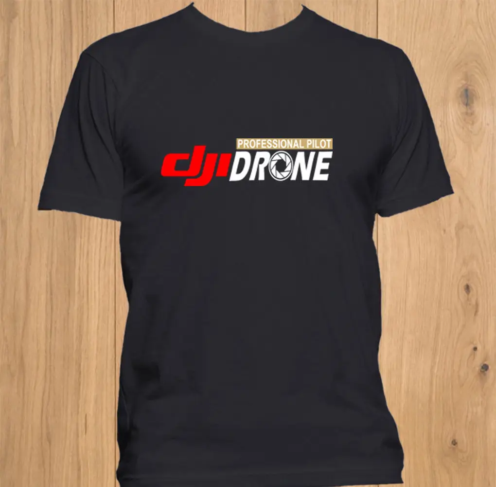 New Tops 2019 Print Letters Men T-Shirt 100% Cotton Print Shirts New Dji Professional Pilot Drone T Shirt Design Website