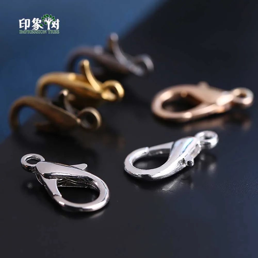 10/12/14/16/18/21mm Zinc Alloy Lobster Clasps Claw Hooks Multi Color Plated Nickle Lead Cad Free DIY Jewelry Making Finding 301