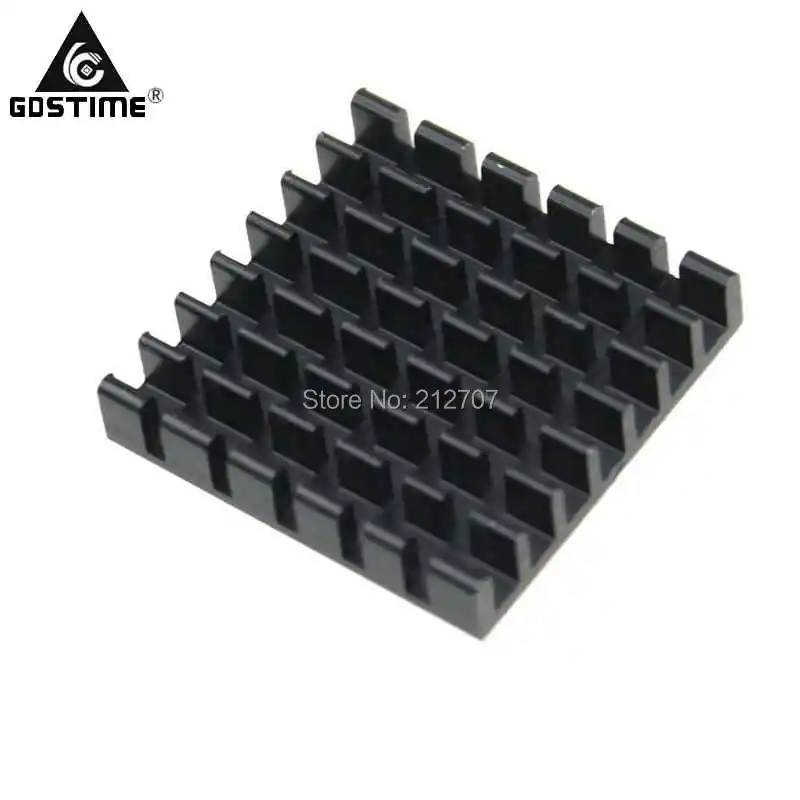 50 Pieces/lot Gdstime 25x25x5mm 3M Tapes Heat Sink Cooling Heatsinks Aluminum Radiator