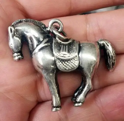 Collection of Natural Rare Tibetan Silver Horse/Golden Horse Statue pendants free of freight