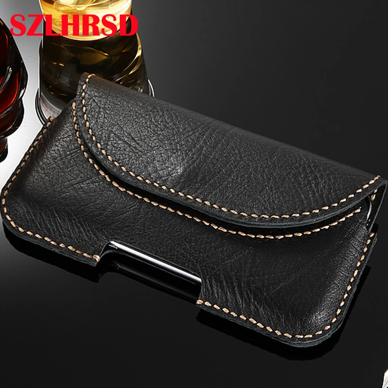 

for Huawei GR5 2017 Case Genuine Leather Holster Belt Clip for Huawei Enjoy 6 Phone Cover Waist Bag Handmade for Huawei G9 Plus