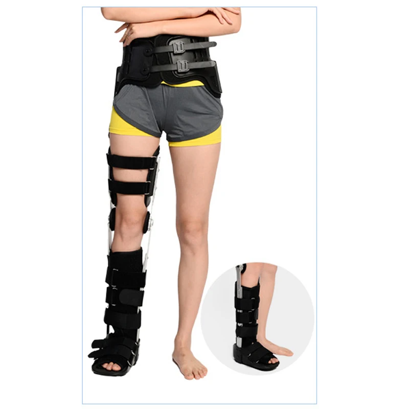 HKAFO Ober hip knee ankle foot orthosis medical leg fracture lower limb paralysis hip walking fixed With walking boots brace