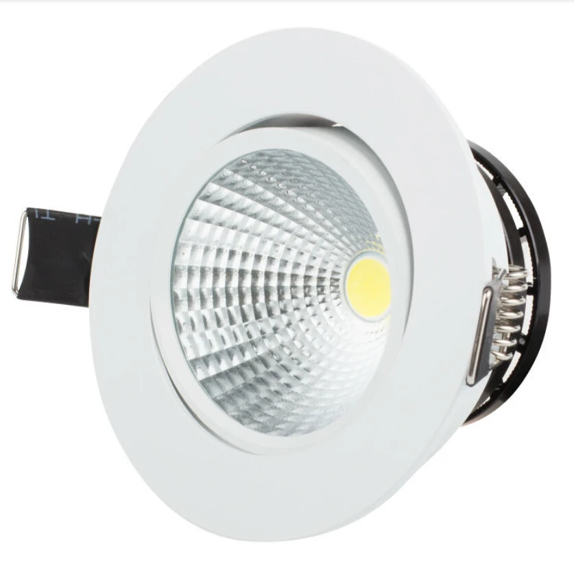 High Brightness 6W 12W LED downlight cob Aluminum spot light white  shell AC110 - 220V Warm / Cool White Free Shipping