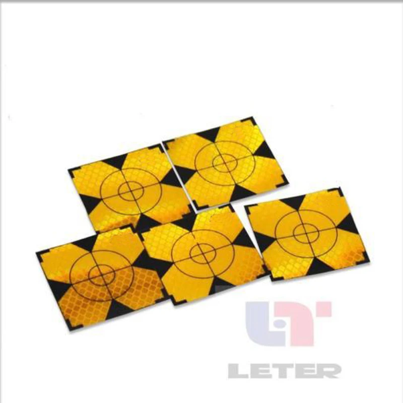 200pcs Yellow Reflector Sheet 40 x 40 mm Reflective Target for Total Station