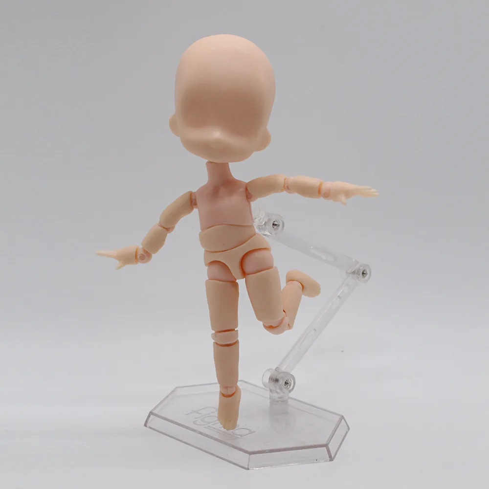 kawaii Action Figure Toys Movable jointed bjd dolls Nude ob11 body doll with head kids Model Mannequin Art Sketch Draw figures