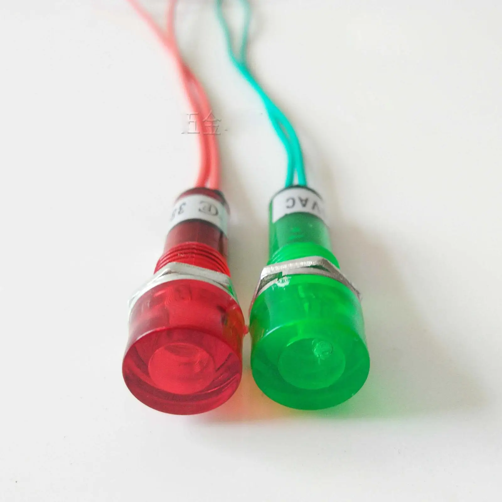 Luz indicadora de señal para calentador de agua, lámpara roja/verde de grado alimenticio, 220/380V, 10 Uds.