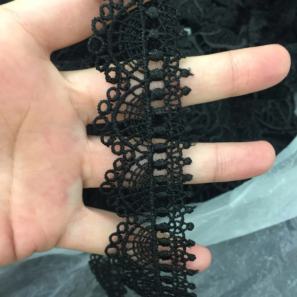 70yards Polyester chemical   Lace Victorian cheaper  wavy shape  polyester lace  Trim,wide3cm diy crafted sewing wholesale