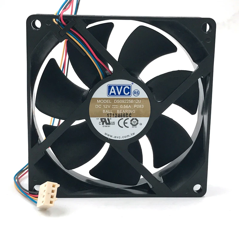 original For AVC 9025 9225 DS09225B12U 4-wire double ball temperature control PWM fan